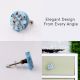 Turquoise Terrazzo Marble Round Cabinet Knobs