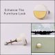 White and Golden Round Stone Dresser Knobs
