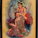 Vintage Paper Painting of Lord Ram and Goddess Seeta
