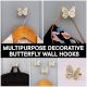 Modern Mother of Pearl and Brass Butterfly Wall Hook