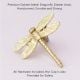 Beautiful Golden Dragonfly Metal Knob for Home Decoration