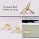 Beautiful Golden Dragonfly Metal Knob for Home Decoration