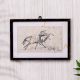 Used Modern Art Painting of Horse in Wooden Frame