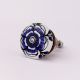 Blue Black Rose Flat Knob