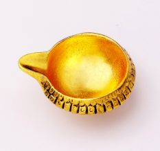 Golden Aluminium Oil Lamp Diya for Diwali Decoration