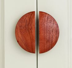 Modern Natural Wooden Door Handles (Medium Size) Pack of 2 Pieces (4 Inch)