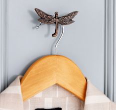Handmade Modern Antique Dragonfly Iron Wall Hooks Pack of 3 Pieces