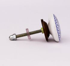 Blue Wheel Flat Knob