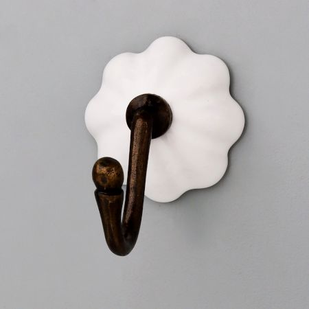 Multicolor Decorative Melon Ceramic Wall Hooks-Pack of 3