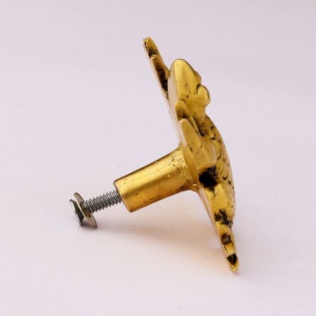 Handmade Solid Golden Brass Frog Cabinet Knob