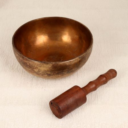 Handmade Finest Bell Metal Meditation Bowl with Wooden Mallet