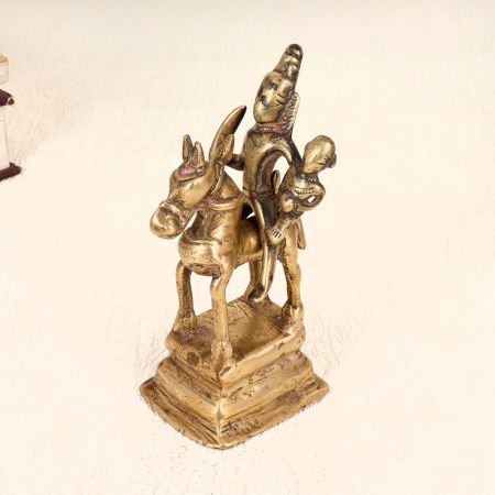 Sturdy Traditional Brass Horse Statue with Rider for Decor