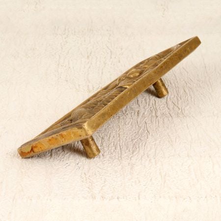 Vintage Handcrafted Brass Door Handle in South Indian Art