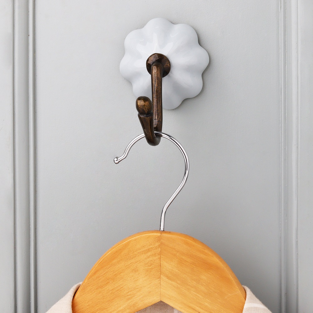 6 Pieces Modern Multicolor Melon Ceramic Wall Hooks