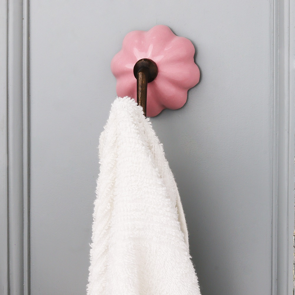 6 Pieces Modern Multicolor Melon Ceramic Wall Hooks