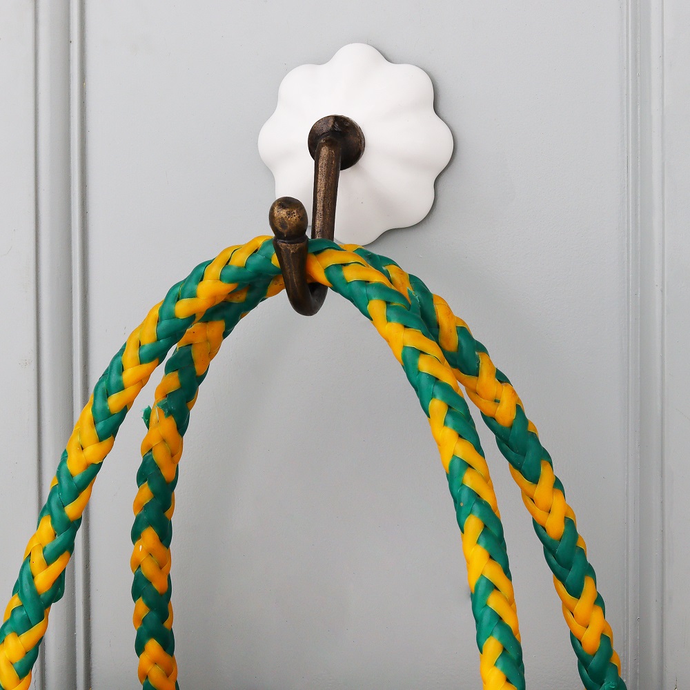 6 Pieces Modern Multicolor Melon Ceramic Wall Hooks