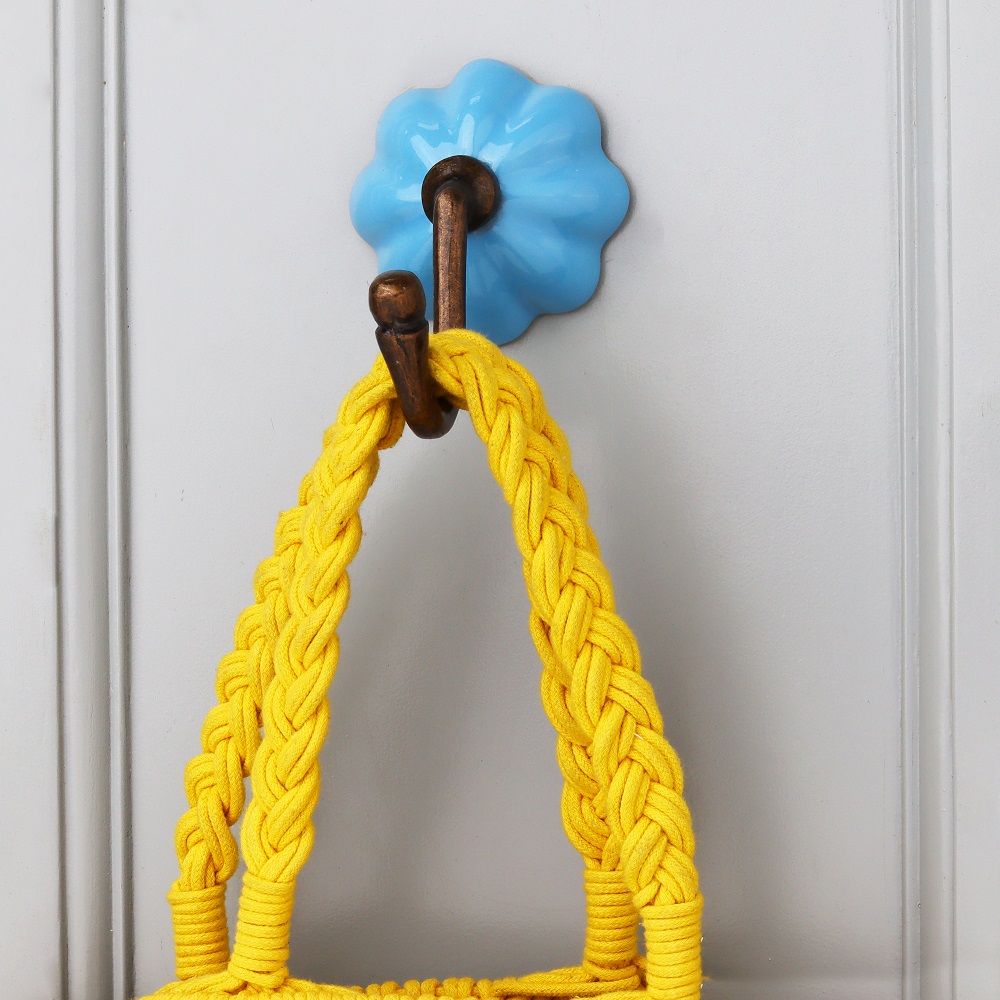 6 Pieces Modern Multicolor Melon Ceramic Wall Hooks