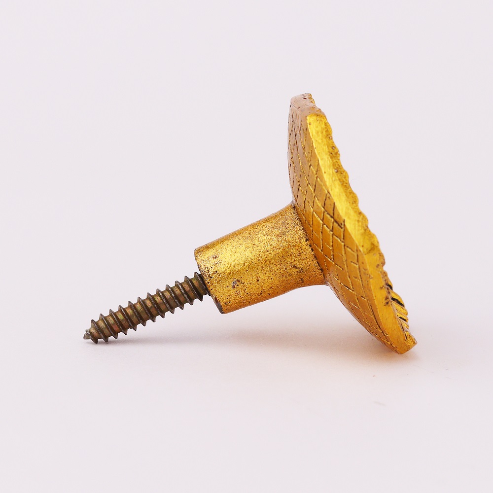 Modern Antique Golden Aluminium Wall Hooks-3 Pieces