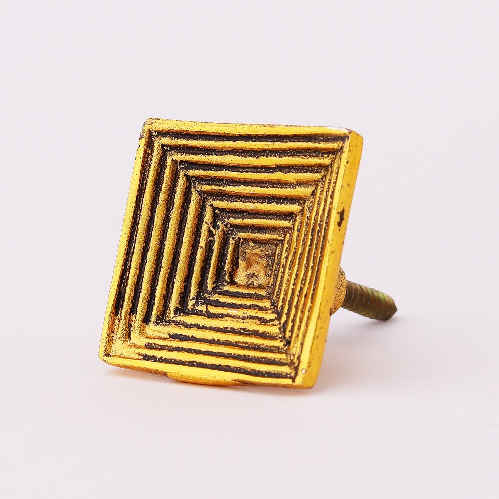 Modern Antique Golden Aluminium Wall Hooks-3 Pieces