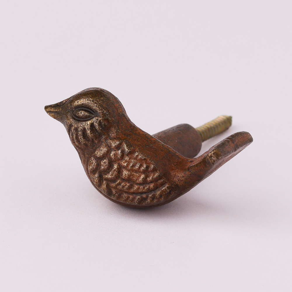 Antique Small Bird Iron Wall Hooks-Pack of 3