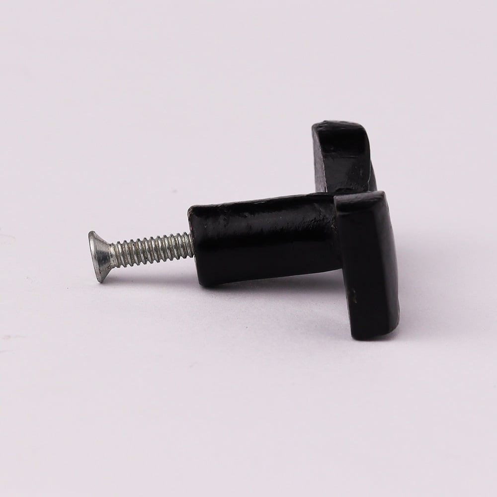 Handcrafted Black Iron Bow Drawer Knob