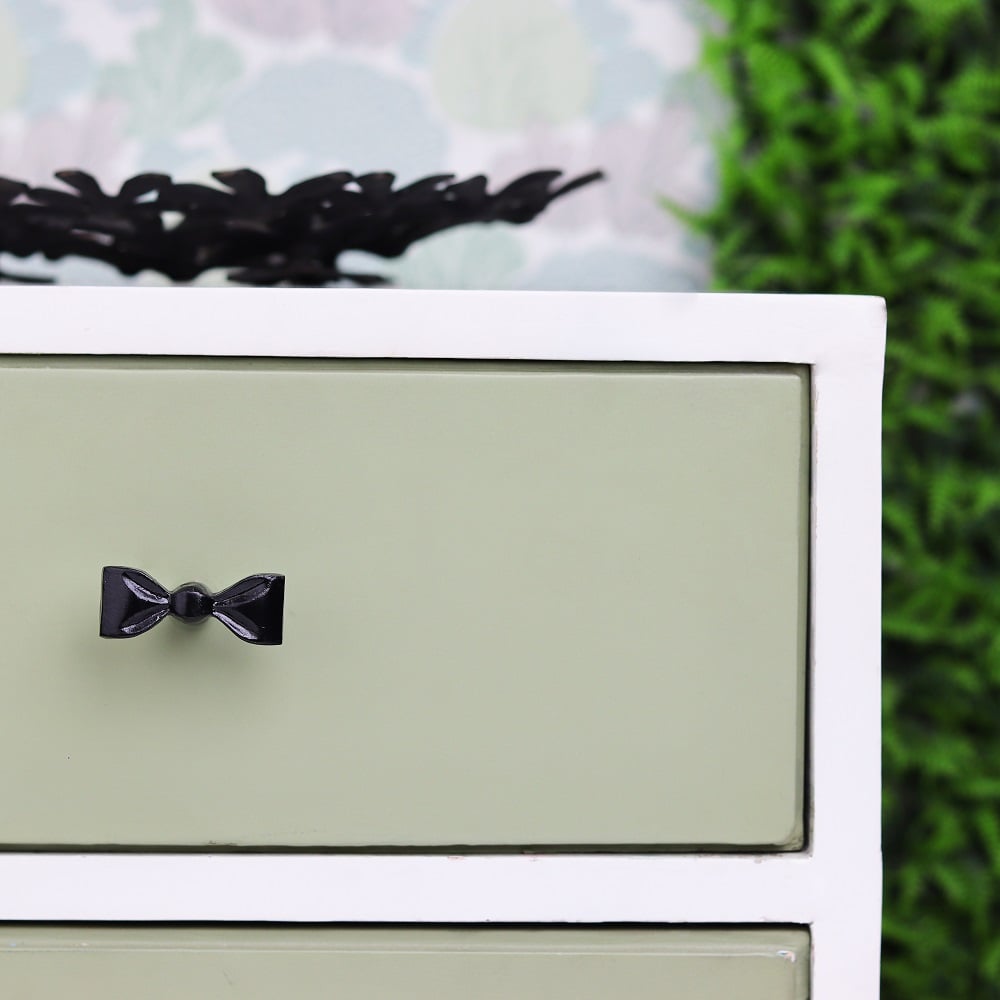 Handcrafted Black Iron Bow Drawer Knob