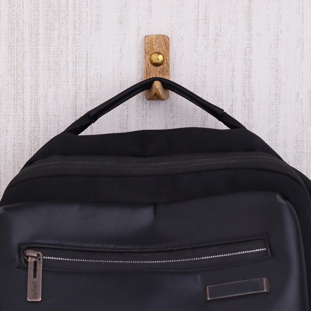 6 Pieces Small Natural Wooden Wall Hooks