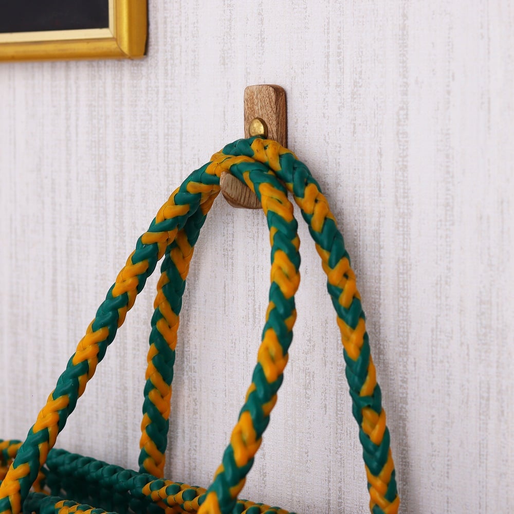 6 Pieces Small Natural Wooden Wall Hooks