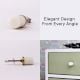White Round Stone Dresser Knobs