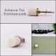 White Round Stone Dresser Knobs