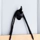 Modern Decorative Black Fox Face Iron Wall Hooks-3 Pieces