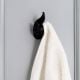 Modern Decorative Black Fox Face Iron Wall Hooks-3 Pieces