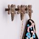 Modern Handmade Antique Honey Bee Iron Wall Hooks-3 Pieces