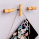 Handmade Natural Wooden T-Bar Wall Hooks-3 Pieces