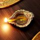 Handmade Golden Aluminium Diwali Diya For Mandir Decoration Pack of 3