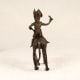 Antique Brown Tribal Art Horse with Rider Made of Brass
