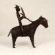 Vintage Dark Finish Brass Sheep with Rider for Home Decor