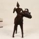 Tribal Art Finest Brass Goat with Rider from Bengal for Decor
