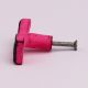 Pink and Black Iron Bow Cabinet Knob