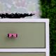 Pink and Black Iron Bow Cabinet Knob