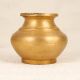 Elegant Brown Handcrafted Brass Holy Water Pot from Gujarat