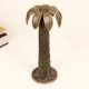 Vintage Handmade Brass Palm Tree Candle Stand for Decor