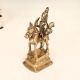 Sturdy Traditional Brass Horse Statue with Rider for Decor