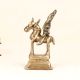 Sturdy Traditional Brass Horse Statue with Rider for Decor