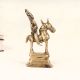 Sturdy Traditional Brass Horse Statue with Rider for Decor
