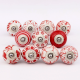 Red Ceramic Drawer Knobs Combo for Cabinet Pack of 11