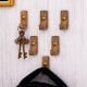 6 Pieces Small Natural Wooden Wall Hooks