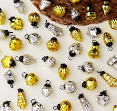 25 Pieces Silver and Golden Christmas Tree Ornaments