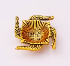Decorative Aluminium Diyas In Swastika Shape Oil Lamp