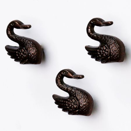Decorative Swan Wall Hooks 3 Pieces